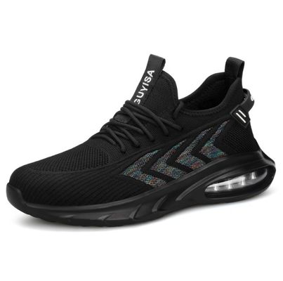 Men's Lightweight Steel Toe Safety Shoes Breathable Puncture & Impact Resistant Odor-Resistant Work Shoes for Summer