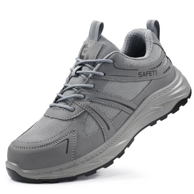 Men’s Summer Safety Work Shoes Breathable Steel Toe Puncture-Proof Anti-Smash Wear-Resistant Construction Shoes